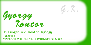 gyorgy kontor business card
